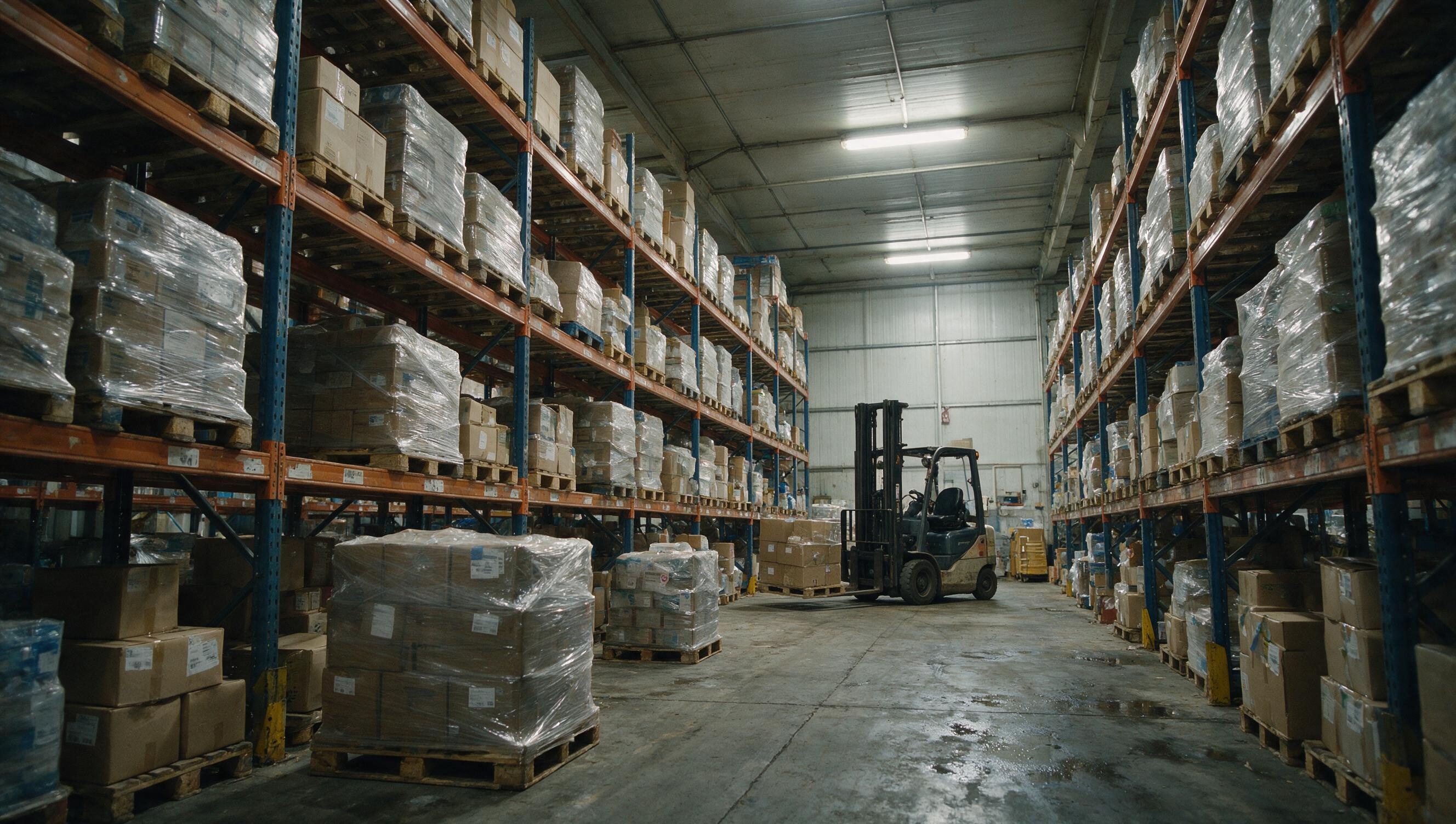 Cold storage racking for industrial warehousing infrastructure