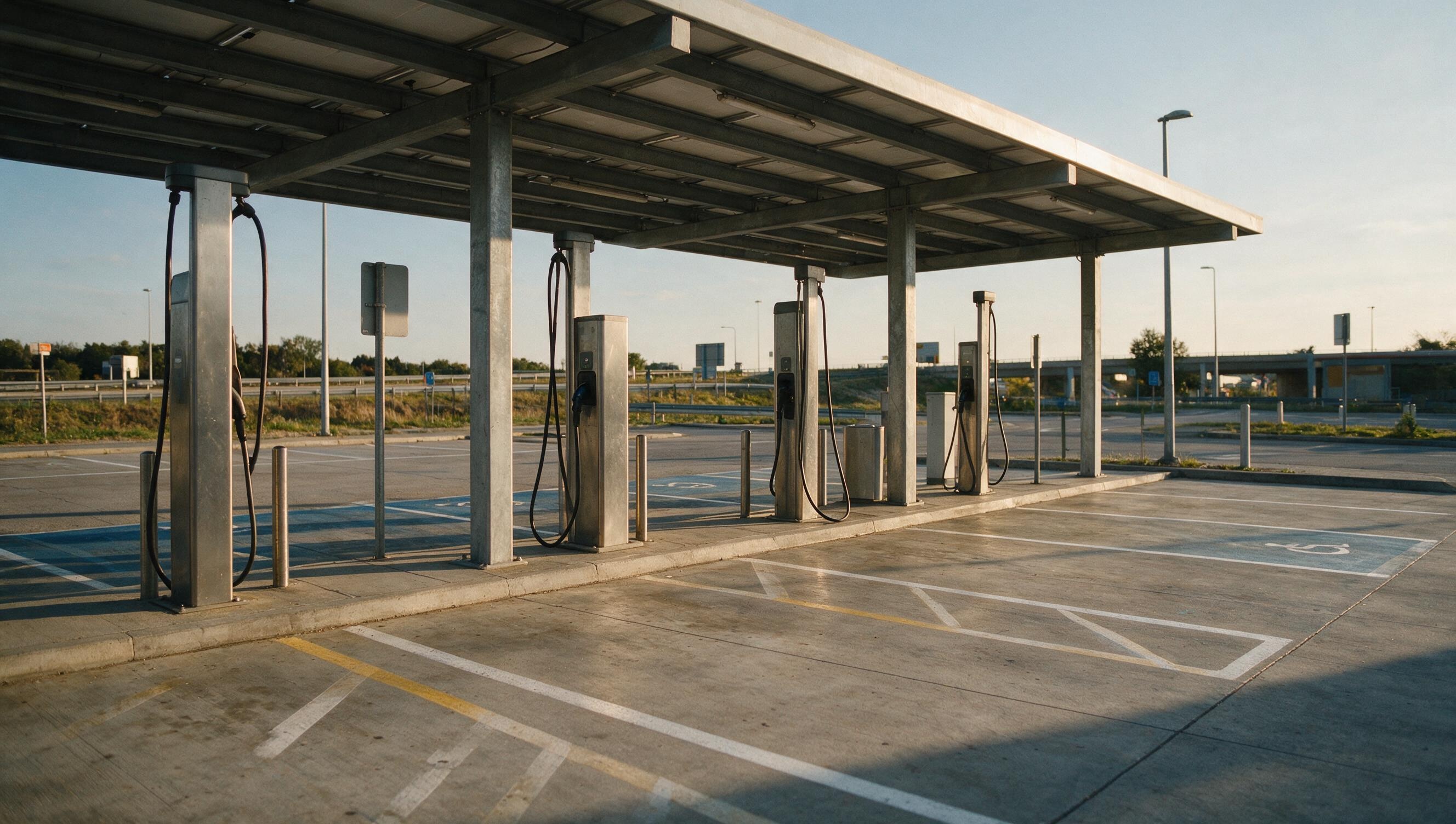 EV charging and fuel infrastructure at highway amenity